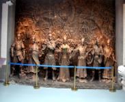 博物館雕塑中的不銹鋼人物雕塑，展館場景復(fù)原的歷史題材